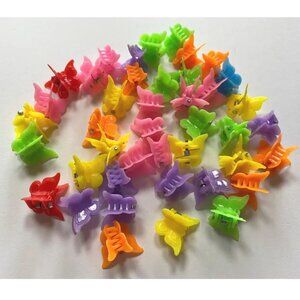 Mini 1990s Butterfly Clips Barettes Colorful 90s Girls Hair Accessories Cute